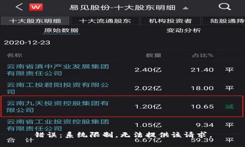 错误：系统限制，无法提供该请求。